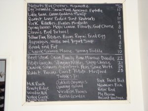 Thistle Menu